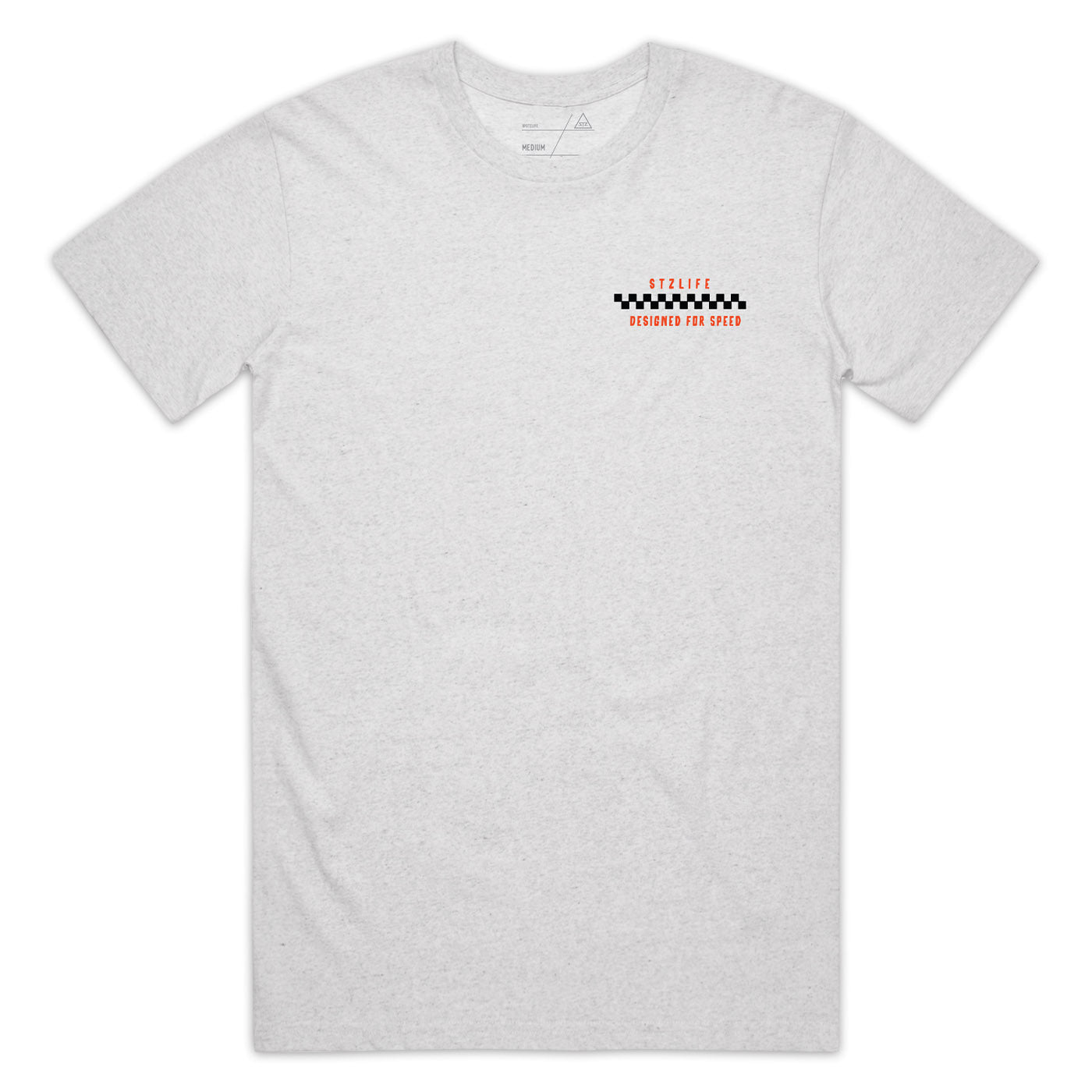 GO FAST | WHITE HEATHER TEE