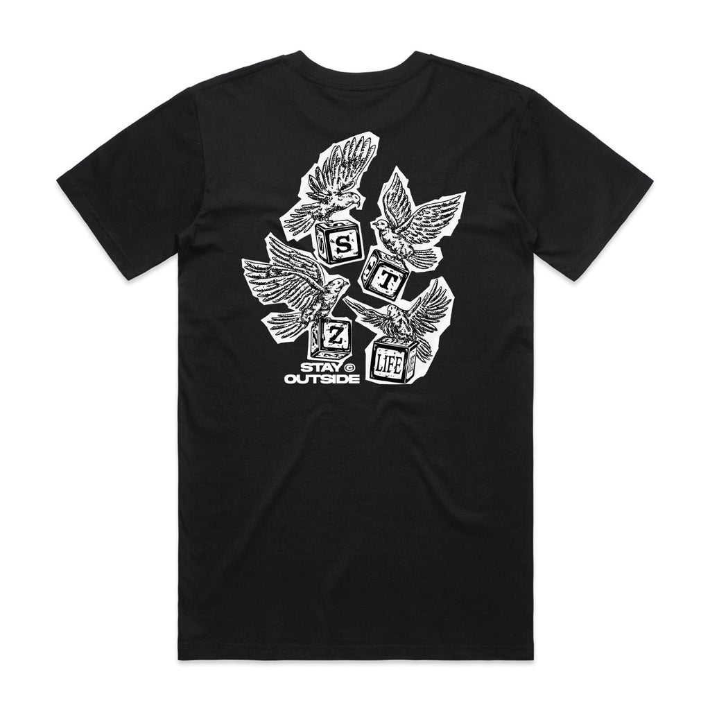 LETTER BLOCKS | BLACK TEE