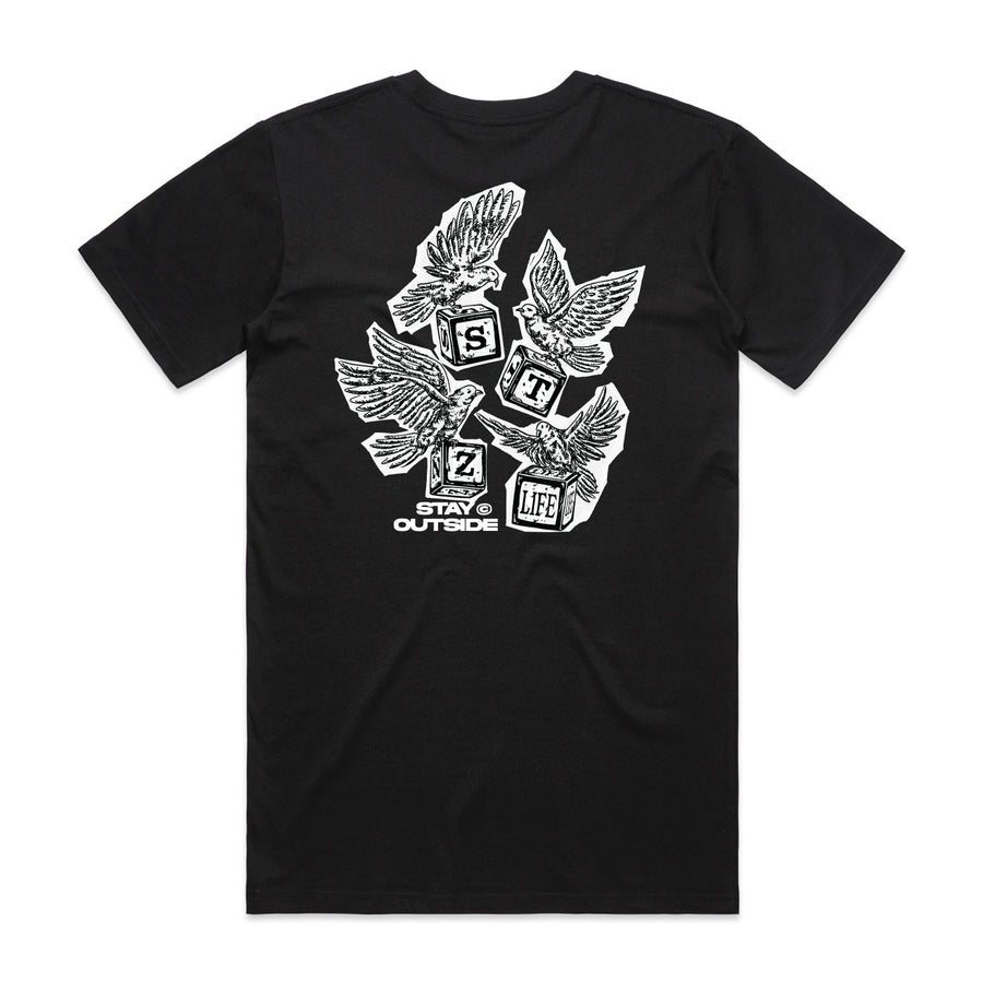 LETTER BLOCKS | BLACK TEE