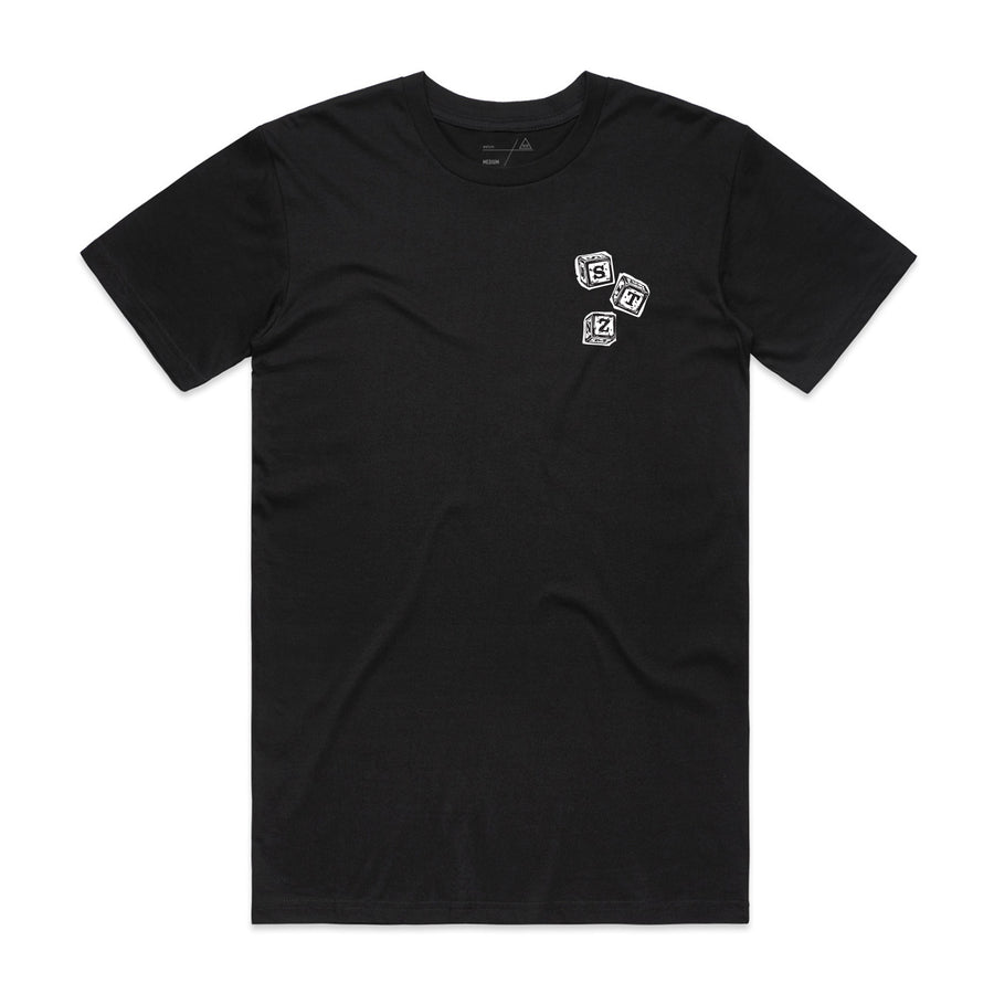 LETTER BLOCKS | BLACK TEE
