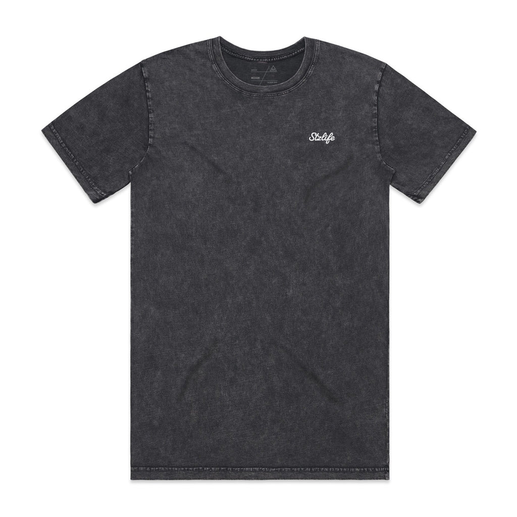 SCRIPT | BLACK STONEWASH TEE