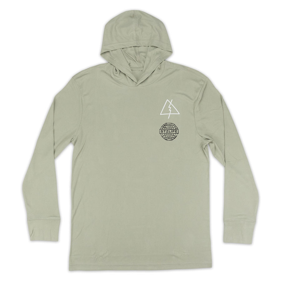 UV TEE HOODIE | WARM GREY